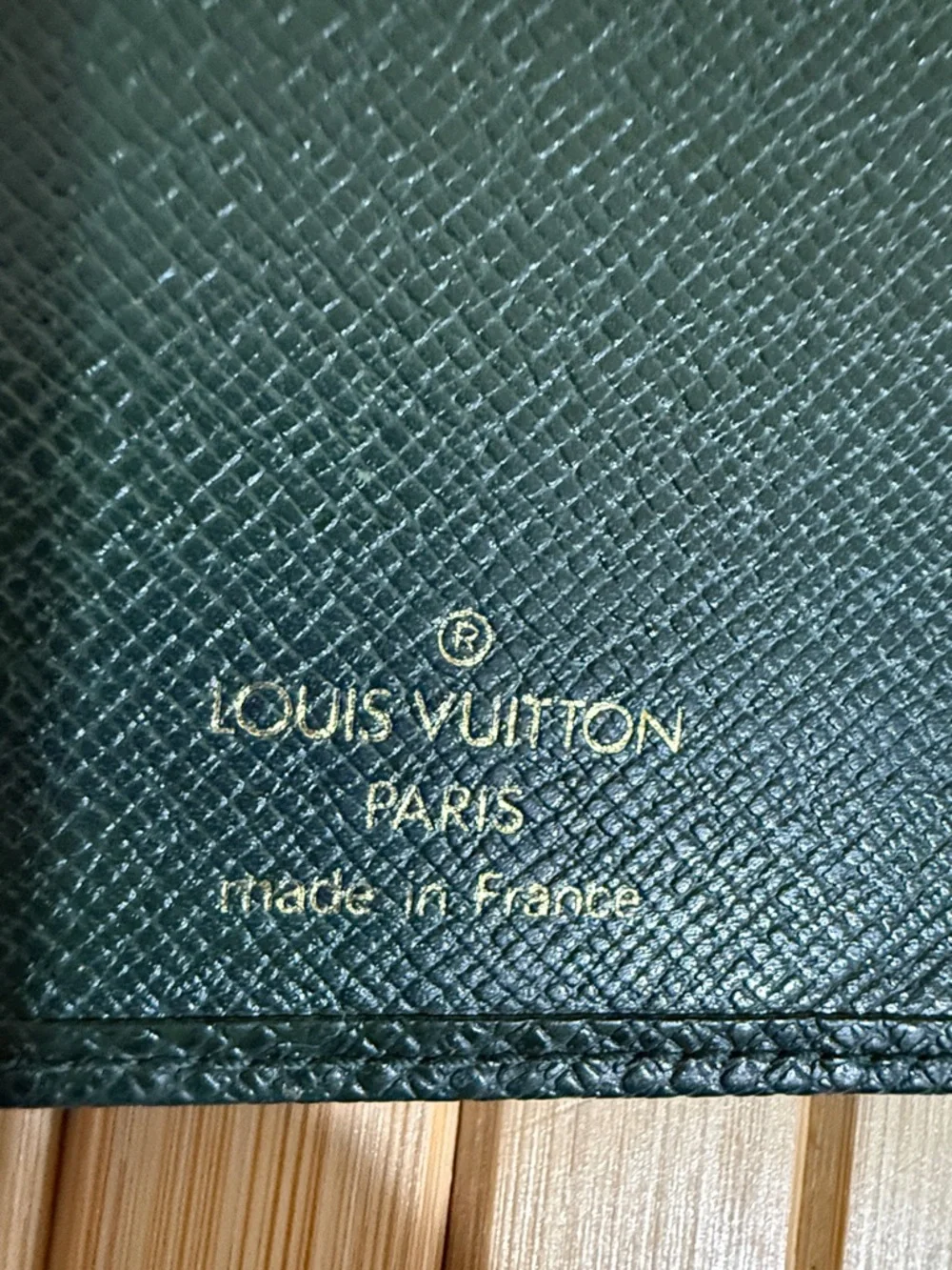 Louis Vuitton Dark Green Textured Leather Long Wallet Louis Vuitton credit card💳 - Picture 2 of 11
